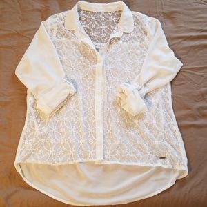 Abercrombie & Fitch white button down blouse
